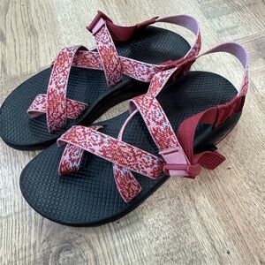 Chaco Z/Cloud 2 sandals in the "Spray Rhubarb" colorway